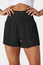Super High Waisted Back Pocket & Side Hidden Pocket 2-in-1 Yoga Shorts 2.5